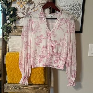 Maison d’Amélie Floral Pink Women's Top